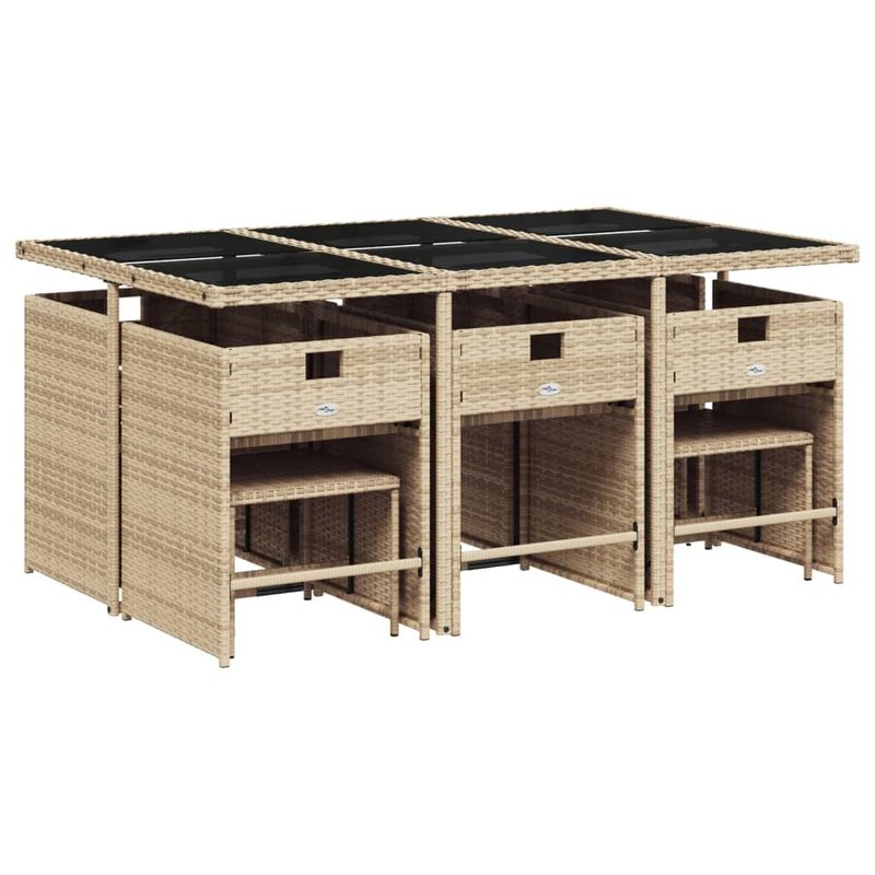 Casa si Gradina - Gradina si terasa - Mobilier exterior - Seturi mobila gradina - Set mobilier gradina cu perne, 11 piese bej combinat poliratan - Infinity.ro