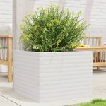 Casa si Gradina - Gradinarit si plante - Plante si ghivece - Ghivece si suporturi - Jardiniera de gradina, alb, 60x60x45,5 cm, lemn masiv de pin - Infinity.ro