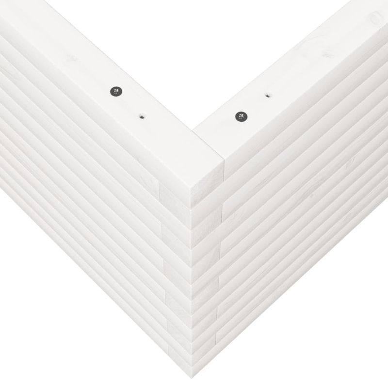 Casa si Gradina - Gradinarit si plante - Plante si ghivece - Ghivece si suporturi - Jardiniera de gradina, alb, 60x60x45,5 cm, lemn masiv de pin - Infinity.ro