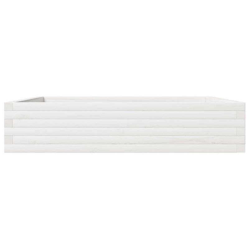 Casa si Gradina - Gradinarit si plante - Plante si ghivece - Ghivece si suporturi - Jardiniera de gradina, alb, 110x110x23 cm, lemn masiv de pin - Infinity.ro