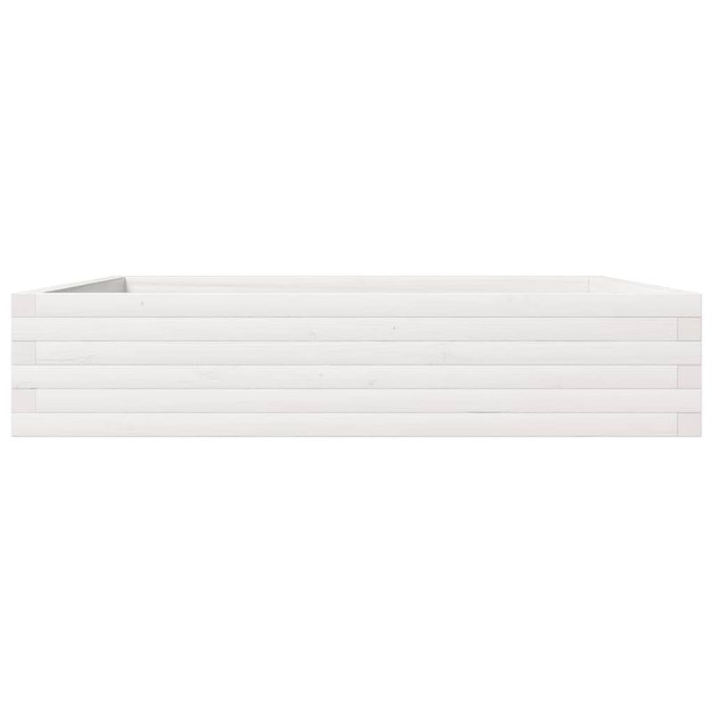 Casa si Gradina - Gradinarit si plante - Plante si ghivece - Ghivece si suporturi - Jardiniera de gradina, alb, 110x110x23 cm, lemn masiv de pin - Infinity.ro