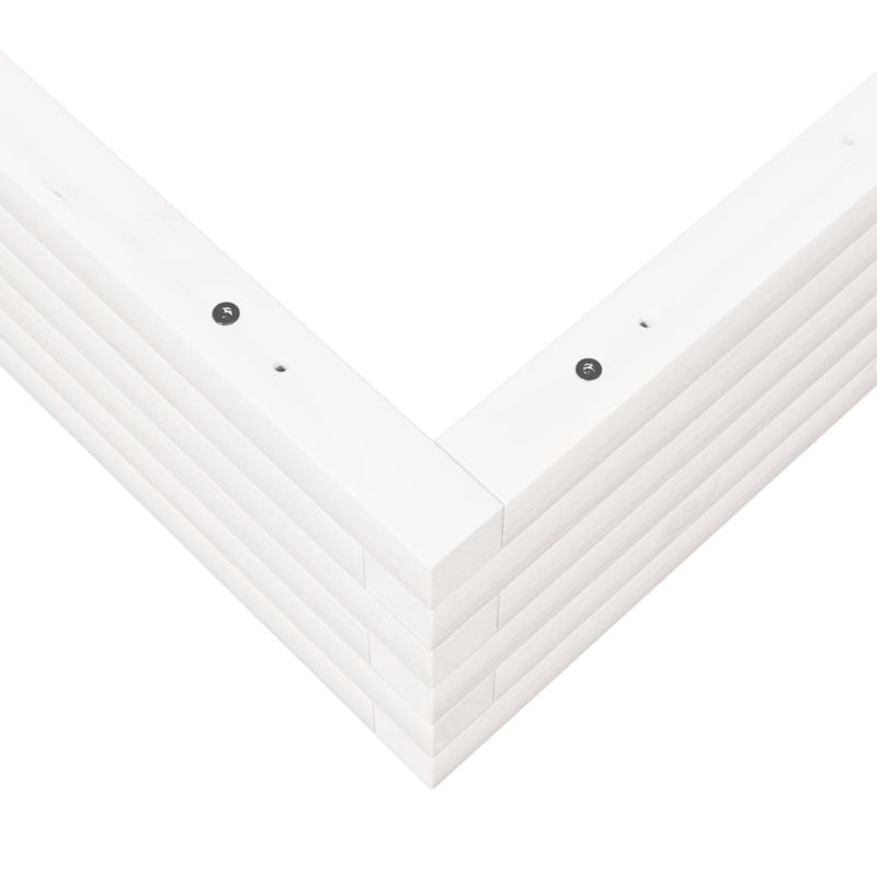 Casa si Gradina - Gradinarit si plante - Plante si ghivece - Ghivece si suporturi - Jardiniera de gradina, alb, 110x110x23 cm, lemn masiv de pin - Infinity.ro