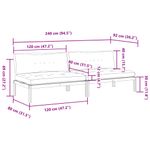 Casa si Gradina - Gradina si terasa - Mobilier exterior - Canapele si fotolii gradina - Canapele mijloc gradina paleti 2 buc., perne, lemn masiv acacia, model frunze - Infinity.ro