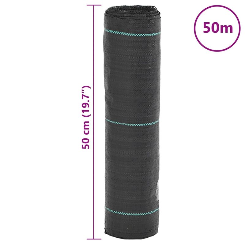 Casa si Gradina - Gradinarit si plante - Sere si solarii - Membrana antiburuieni, negru, 0,5x50 m, PP - Infinity.ro