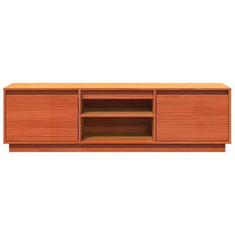 Casa si Gradina - Mobilier - Comode si corpuri - Comode - Dulap TV, maro ceruit, 140x35x40 cm, lemn masiv de pin - Infinity.ro