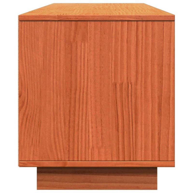 Casa si Gradina - Mobilier - Comode si corpuri - Comode - Dulap TV, maro ceruit, 140x35x40 cm, lemn masiv de pin - Infinity.ro
