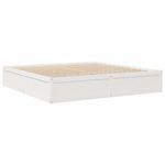 Casa si Gradina - Mobilier - Paturi si accesorii - Paturi - Pat cu saltea, 200x200 cm, alb, lemn masiv de pin - Infinity.ro