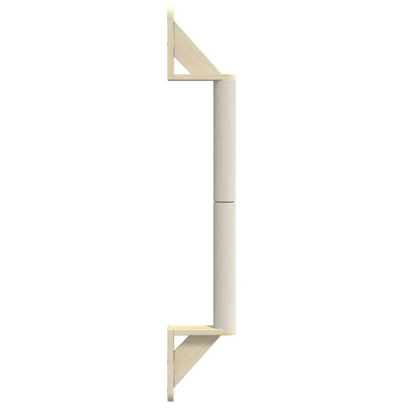 Petshop - Accesorii petshop - Jucarii animale - Ansambluri de joaca - Ansamblu zgariat pentru pisici, montat pe perete, 109 cm sisal, gri închis - Infinity.ro