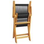 Casa si Gradina - Gradina si terasa - Mobilier exterior - Scaune si sezlonguri gradina - Scaune gradina 2 buc. negru, lemn masiv acacia si polipropilena - Infinity.ro