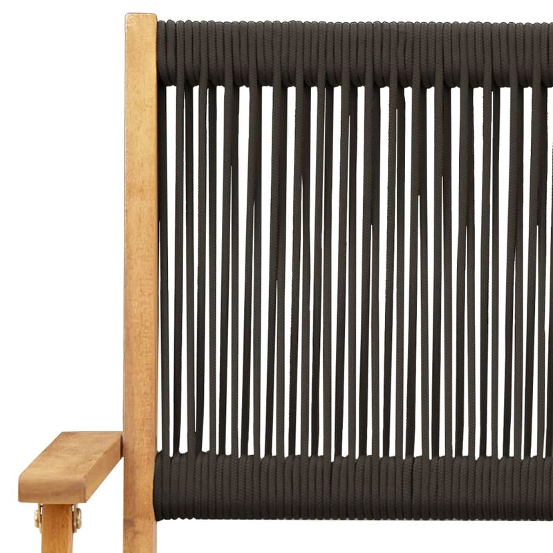 Casa si Gradina - Gradina si terasa - Mobilier exterior - Scaune si sezlonguri gradina - Scaune gradina 2 buc. negru, lemn masiv acacia si polipropilena - Infinity.ro