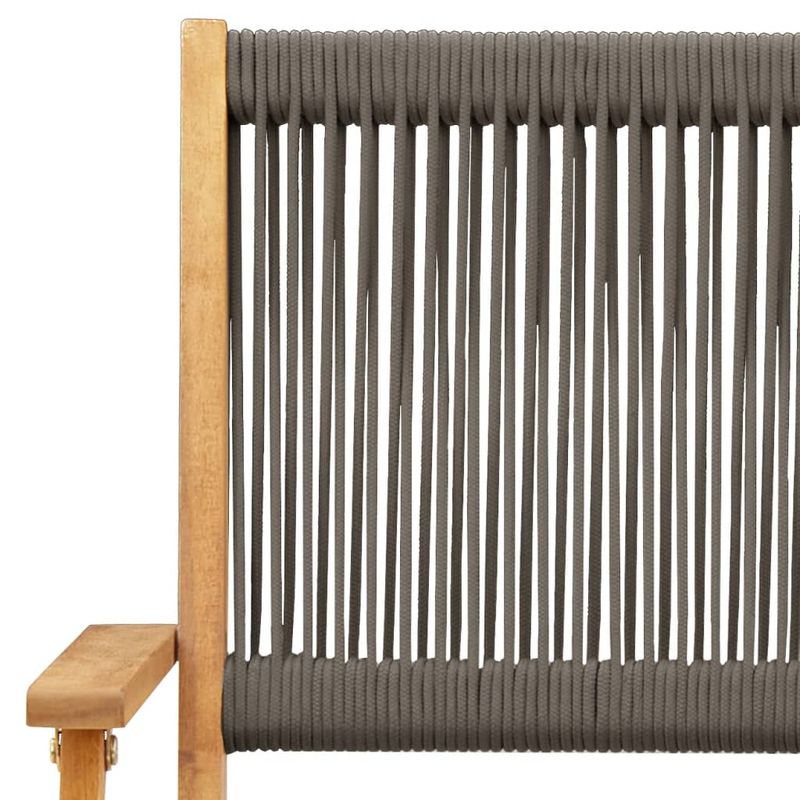 Casa si Gradina - Gradina si terasa - Mobilier exterior - Scaune si sezlonguri gradina - Scaune de gradina pliabile, 8 buc., gri, lemn masiv acacia - Infinity.ro