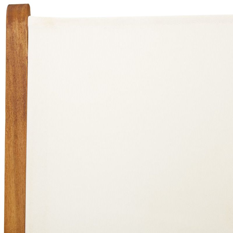 Casa si Gradina - Gradina si terasa - Mobilier exterior - Scaune si sezlonguri gradina - Scaune de gradina rabatabile 6 buc., textil alb crem/lemn masiv - Infinity.ro