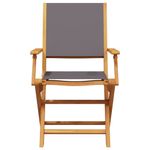 Casa si Gradina - Gradina si terasa - Mobilier exterior - Scaune si sezlonguri gradina - Scaune de gradina pliabile 8 buc., textil antracit/lemn masiv - Infinity.ro