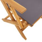 Casa si Gradina - Gradina si terasa - Mobilier exterior - Scaune si sezlonguri gradina - Scaune de gradina pliabile 8 buc., textil antracit/lemn masiv - Infinity.ro