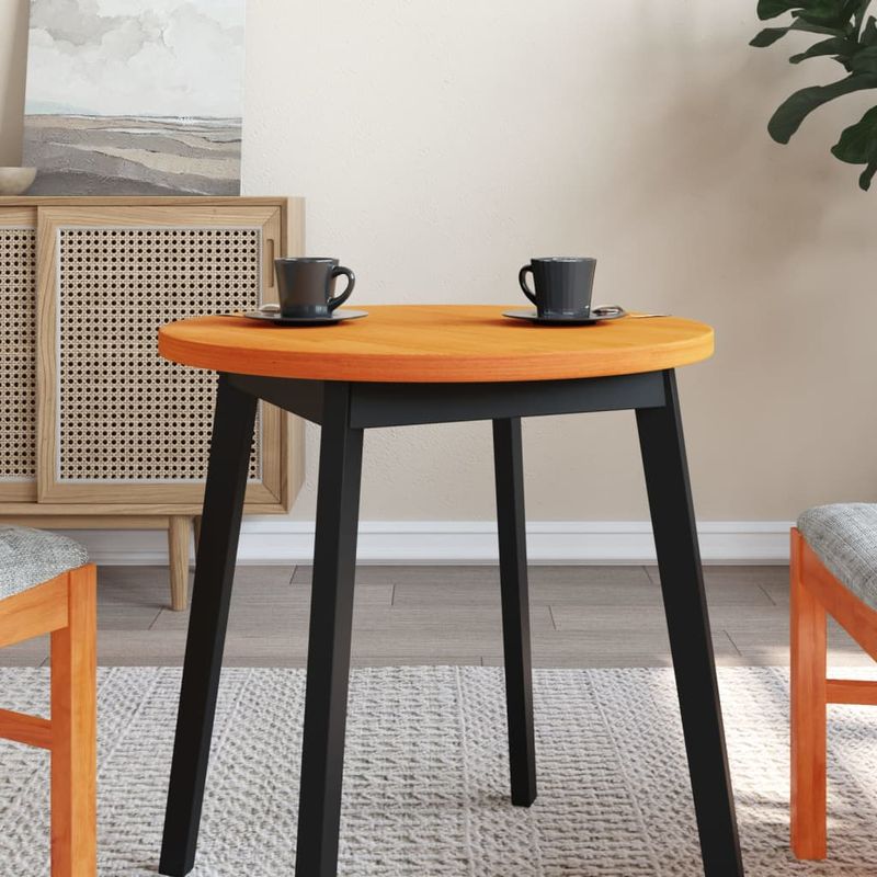 Casa si Gradina - Constructii - Lemn constructii - Placi lemn - Blat de masa rotund, maro ceruit, Ø60x2,5 cm, lemn masiv de pin - Infinity.ro