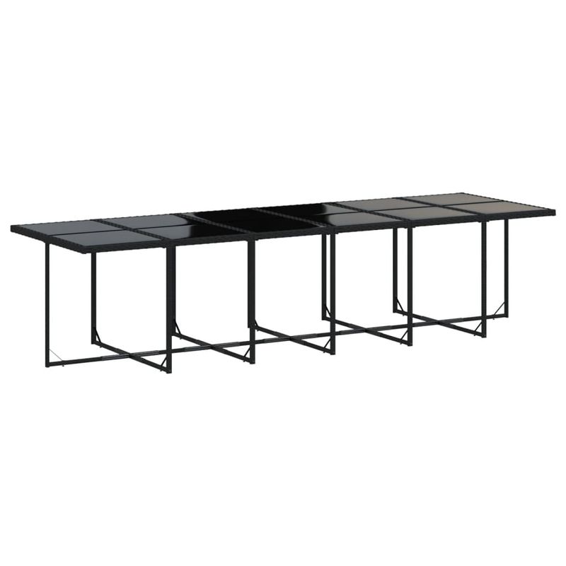 Casa si Gradina - Gradina si terasa - Mobilier exterior - Seturi mobila gradina - Set mobilier de gradina cu perne, 17 piese, negru, poliratan - Infinity.ro