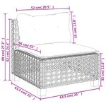 Casa si Gradina - Gradina si terasa - Mobilier exterior - Seturi mobila gradina - Set mobilier gradina cu perne, 6 piese, gri, poliratan - Infinity.ro