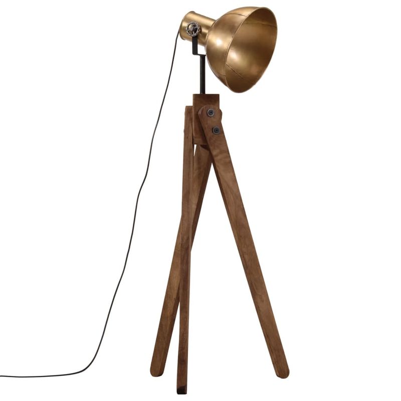 Casa si Gradina - Corpuri si surse de iluminat - Veioze si lampi - Lampadare - Lampa de podea 25 W, alama antichizata, 45x45x120 cm, E27 - Infinity.ro