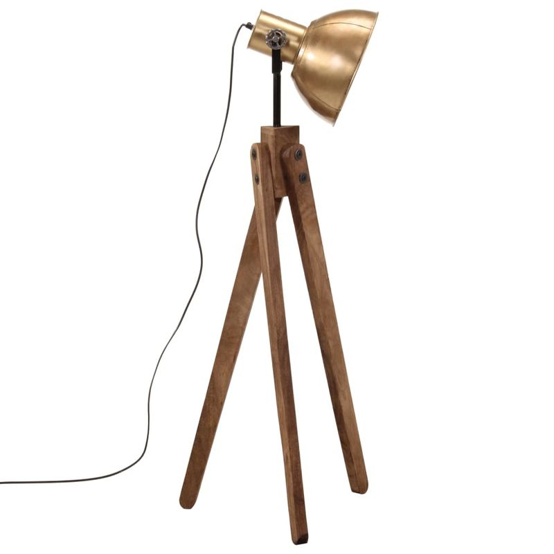 Casa si Gradina - Corpuri si surse de iluminat - Veioze si lampi - Lampadare - Lampa de podea 25 W, alama antichizata, 45x45x120 cm, E27 - Infinity.ro