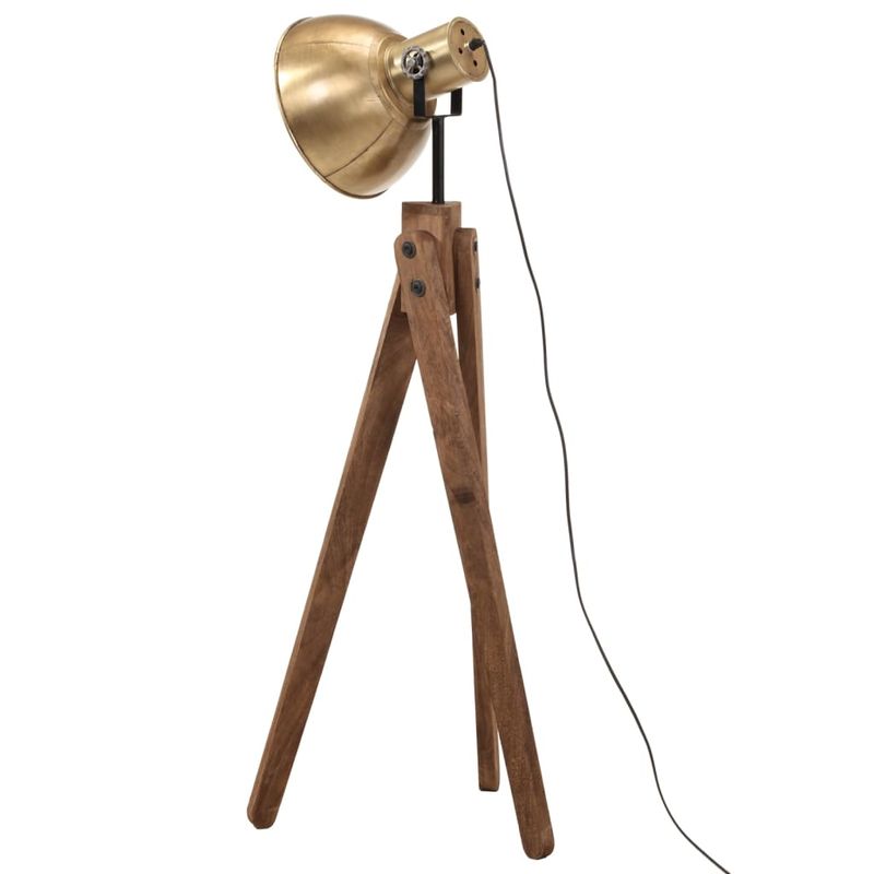 Casa si Gradina - Corpuri si surse de iluminat - Veioze si lampi - Lampadare - Lampa de podea 25 W, alama antichizata, 45x45x120 cm, E27 - Infinity.ro