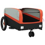Sport si Outdoor - Ciclism - Accesorii pentru biciclete - Remorci biciclete - Remorca pentru biciclete negru/portocaliu, 30 kg, fier, mărime 122x53x53 cm - Infinity.ro