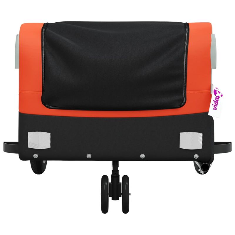 Sport si Outdoor - Ciclism - Accesorii pentru biciclete - Remorci biciclete - Remorca pentru biciclete negru/portocaliu, 30 kg, fier, mărime 122x53x53 cm - Infinity.ro