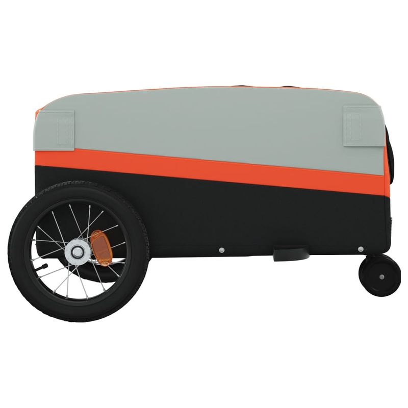 Sport si Outdoor - Ciclism - Accesorii pentru biciclete - Remorci biciclete - Remorca pentru biciclete negru/portocaliu, 30 kg, fier, mărime 122x53x53 cm - Infinity.ro