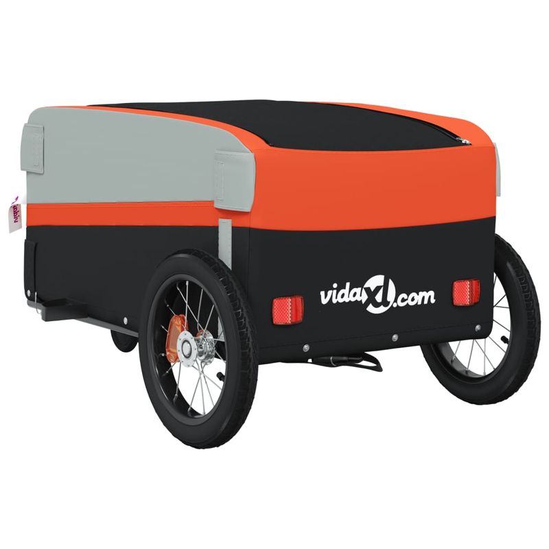 Sport si Outdoor - Ciclism - Accesorii pentru biciclete - Remorci biciclete - Remorca pentru biciclete negru/portocaliu, 30 kg, fier, mărime 122x53x53 cm - Infinity.ro