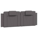 Casa si Gradina - Mobilier - Paturi si accesorii - Paturi - Cadru de pat cu lumini LED, gri, 140x190 cm, piele ecologica - Infinity.ro