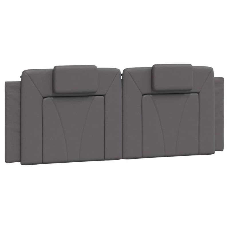Casa si Gradina - Mobilier - Paturi si accesorii - Paturi - Cadru de pat cu lumini LED, gri, 140x190 cm, piele ecologica - Infinity.ro