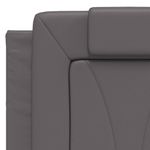 Casa si Gradina - Mobilier - Paturi si accesorii - Paturi - Cadru de pat cu lumini LED, gri, 140x190 cm, piele ecologica - Infinity.ro