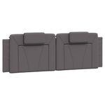 Casa si Gradina - Mobilier - Paturi si accesorii - Paturi - Cadru de pat cu lumini LED, gri, 160x200 cm, piele ecologica - Infinity.ro