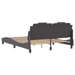 Casa si Gradina - Mobilier - Paturi si accesorii - Paturi - Cadru de pat cu lumini LED, gri, 160x200 cm, piele ecologica - Infinity.ro