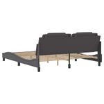 Casa si Gradina - Mobilier - Paturi si accesorii - Paturi - Cadru de pat cu lumini LED, gri, 180x200 cm, piele ecologica - Infinity.ro