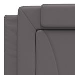 Casa si Gradina - Mobilier - Paturi si accesorii - Paturi - Cadru de pat cu lumini LED, gri, 180x200 cm, piele ecologica - Infinity.ro