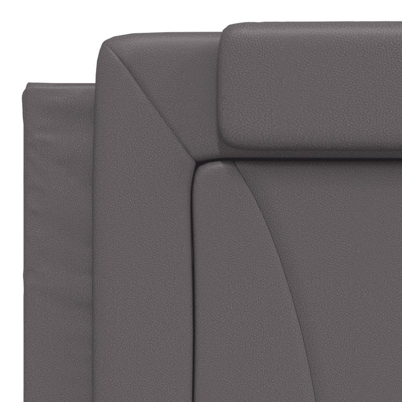 Casa si Gradina - Mobilier - Paturi si accesorii - Paturi - Cadru de pat cu lumini LED, gri, 180x200 cm, piele ecologica - Infinity.ro