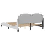 Casa si Gradina - Mobilier - Paturi si accesorii - Paturi - Cadru de pat cu lumini LED, alb, 160x200 cm, piele ecologica - Infinity.ro