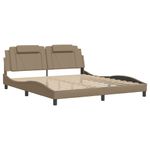 Casa si Gradina - Mobilier - Paturi si accesorii - Paturi - Cadru de pat cu tablie, cappuccino, 180x200 cm, piele ecologica - Infinity.ro