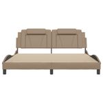 Casa si Gradina - Mobilier - Paturi si accesorii - Paturi - Cadru de pat cu tablie, cappuccino, 180x200 cm, piele ecologica - Infinity.ro