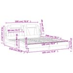 Casa si Gradina - Mobilier - Paturi si accesorii - Paturi - Cadru de pat cu tablie, cappuccino, 180x200 cm, piele ecologica - Infinity.ro