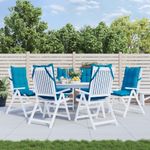 Casa si Gradina - Textile si covoare - Perne si pilote - Perne decorative - Perne de scaun cu spatar inalt, 6 buc, bleu, tesatura Oxford - Infinity.ro