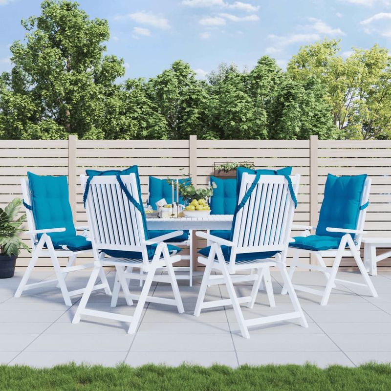 Casa si Gradina - Textile si covoare - Perne si pilote - Perne decorative - Perne de scaun cu spatar inalt, 6 buc, bleu, tesatura Oxford - Infinity.ro