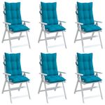 Casa si Gradina - Textile si covoare - Perne si pilote - Perne decorative - Perne de scaun cu spatar inalt, 6 buc, bleu, tesatura Oxford - Infinity.ro