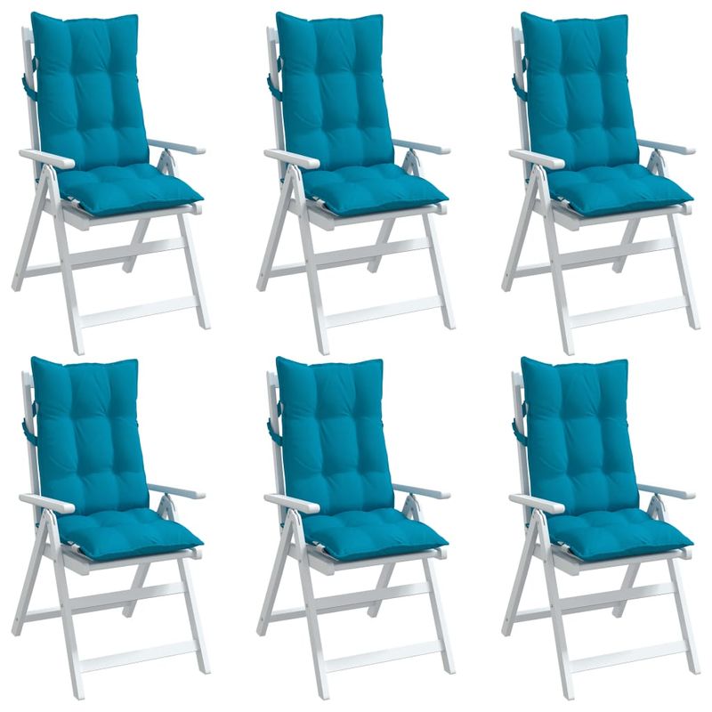 Casa si Gradina - Textile si covoare - Perne si pilote - Perne decorative - Perne de scaun cu spatar inalt, 6 buc, bleu, tesatura Oxford - Infinity.ro