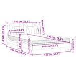 Casa si Gradina - Mobilier - Paturi si accesorii - Paturi - Pat cu saltea, alb si negru, 140x190 cm, piele ecologica - Infinity.ro
