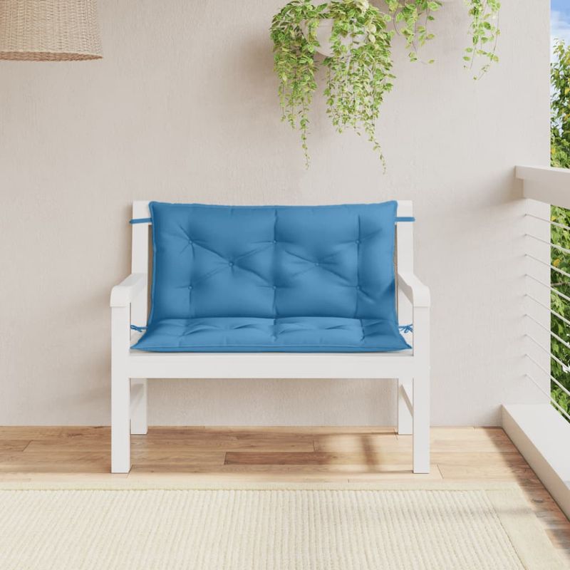 Casa si Gradina - Gradina si terasa - Mobilier exterior - Perne decorative exterior - Perna banca de gradina 2 buc melanj albastru 100x50x7 cm textil - Infinity.ro