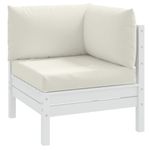 Casa si Gradina - Textile si covoare - Perne si pilote - Perne decorative - Perne de paleti, 3 buc., melanj crem, material textil - Infinity.ro