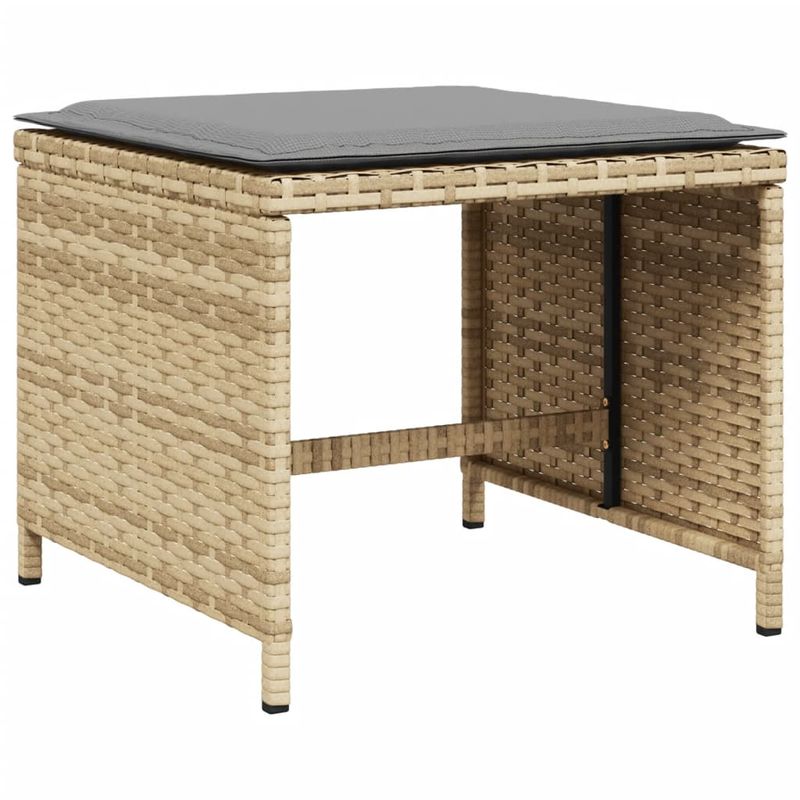 Casa si Gradina - Gradina si terasa - Mobilier exterior - Seturi mobila gradina - Set mobilier gradina cu perne, 17 piese bej combinat poliratan - Infinity.ro