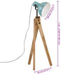 Casa si Gradina - Corpuri si surse de iluminat - Veioze si lampi - Lampadare - Lampa de podea, 25 W, albastru uzat, 45x45x120 cm, E27 - Infinity.ro
