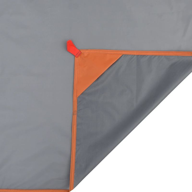 Sport si Outdoor - Camping - Accesorii camping si drumetii - Patura de picnic cu tarusi, gri si portocaliu, 205x155 cm - Infinity.ro
